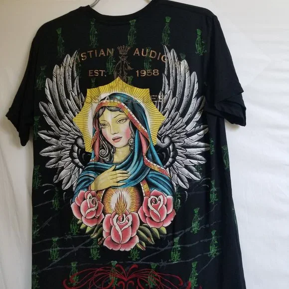 Christian Audigier. Very Rare Vintage beautiful collectible t-shirt .  L… - Picture 3 of 16